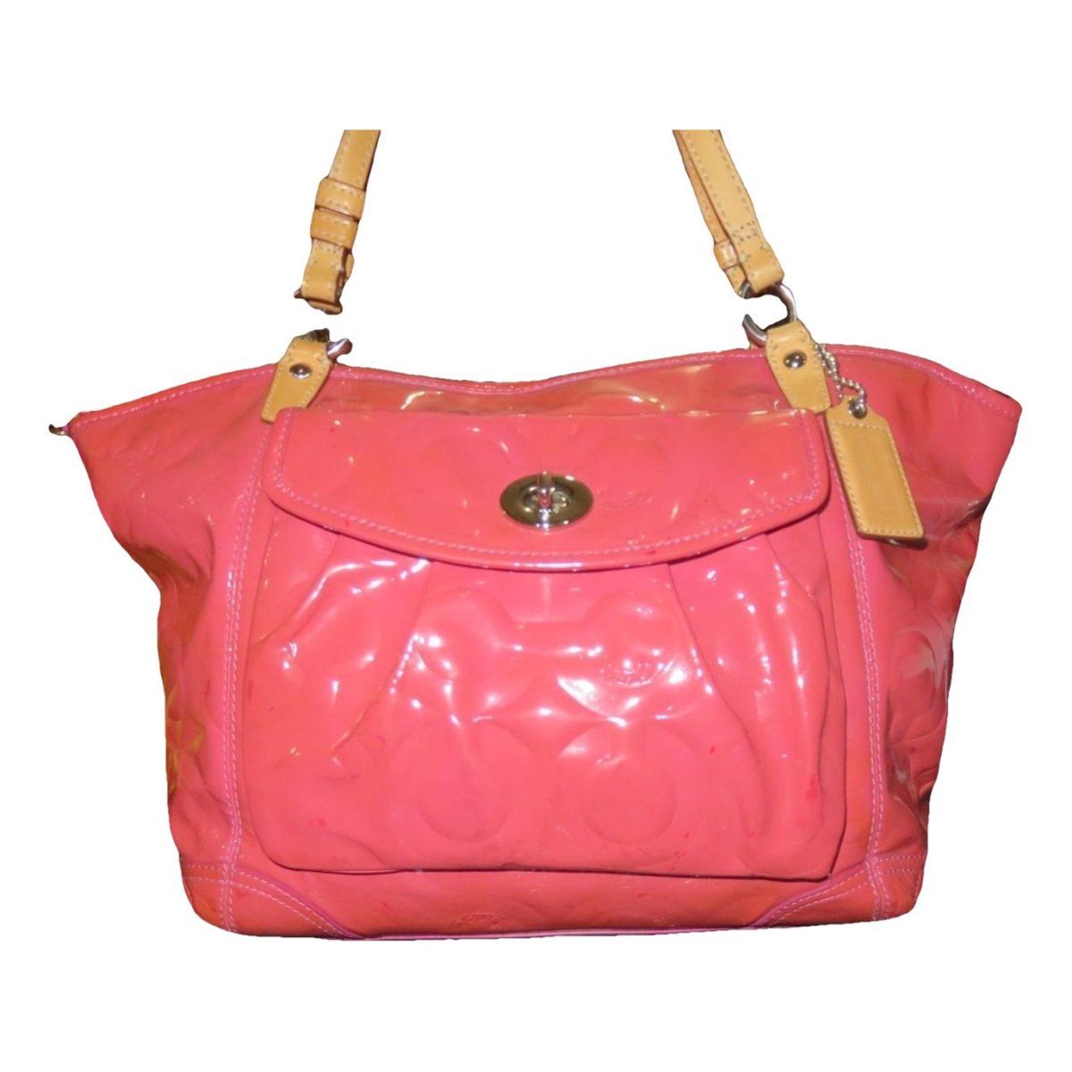 Crossgrain Taxi Tote patent leather satchel