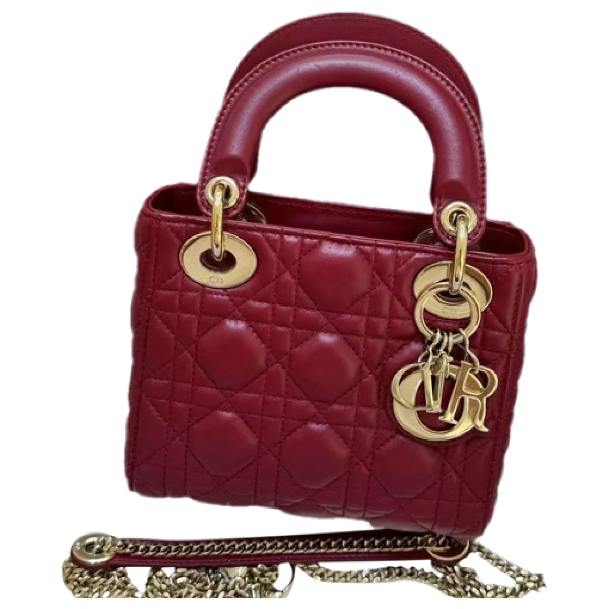 Lady Dior leather crossbody bag