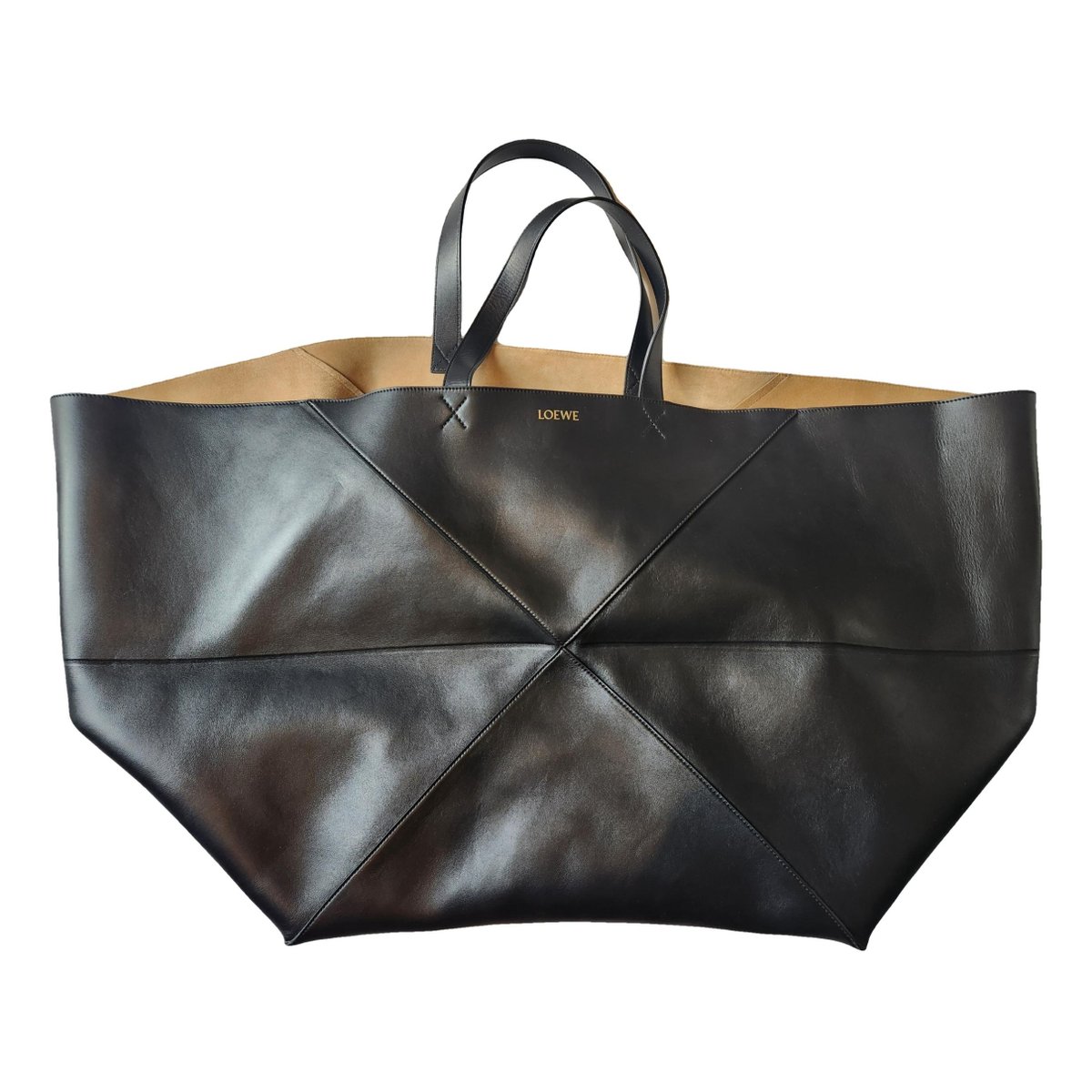 Puzzle Fold leather tote