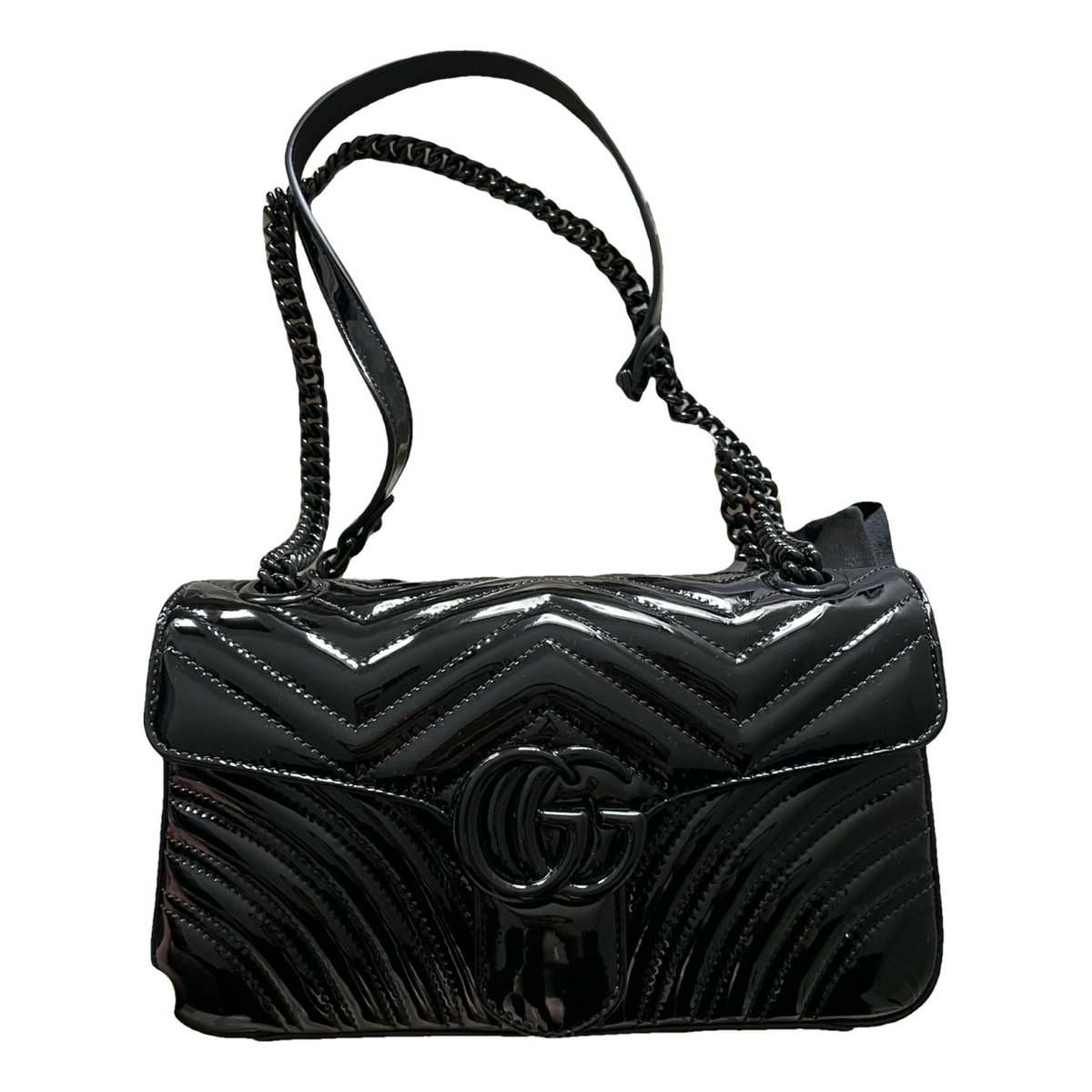 GG Marmont Flap patent leather crossbody bag