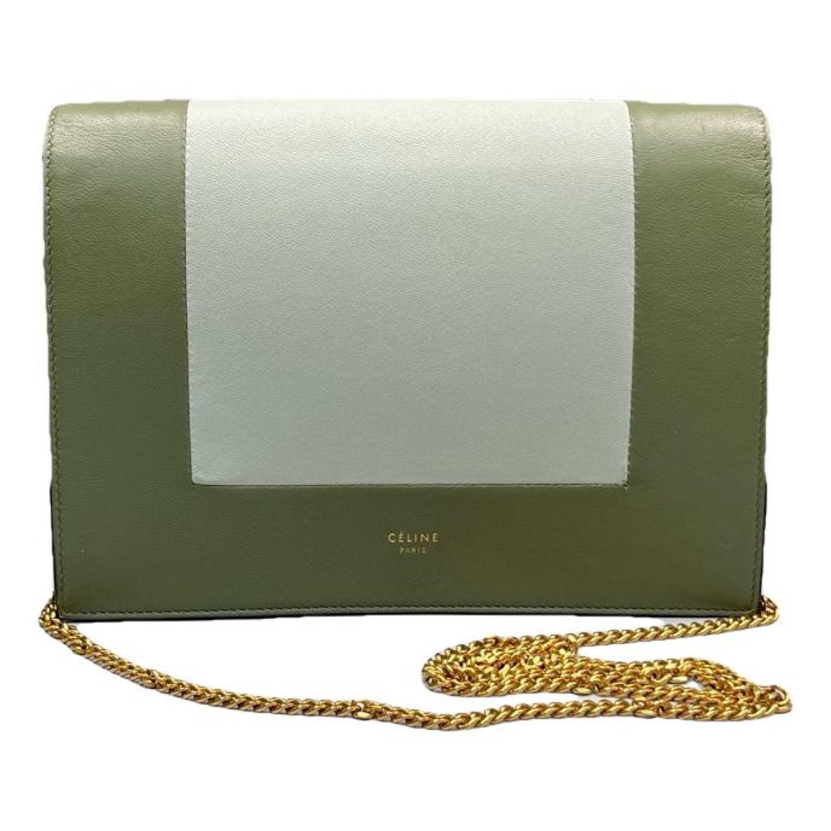 Frame leather handbag