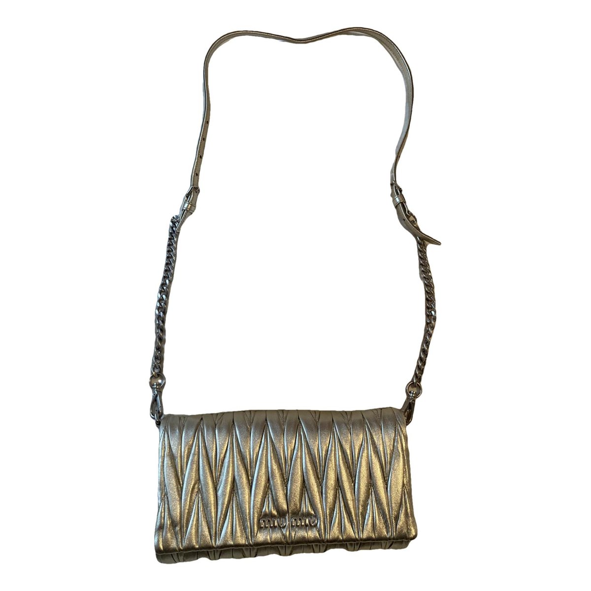 Matelassé leather crossbody bag