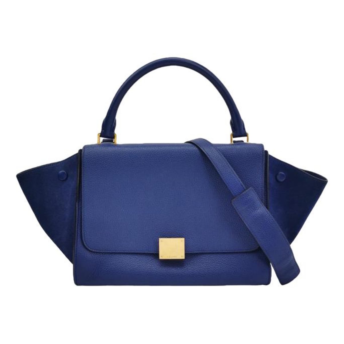 Trapèze leather handbag