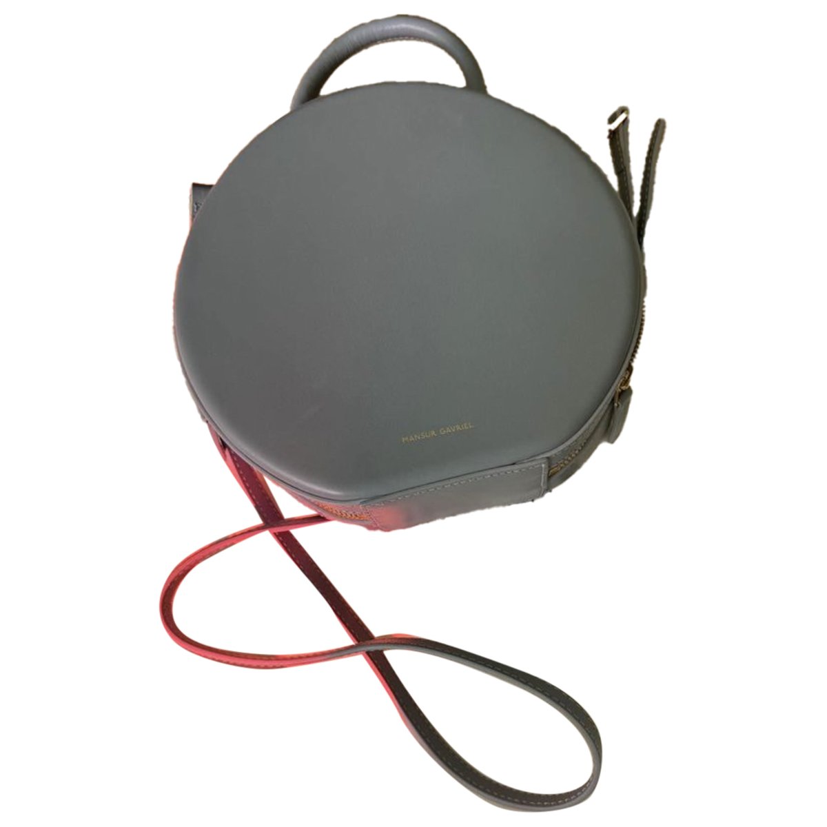 Circle leather handbag