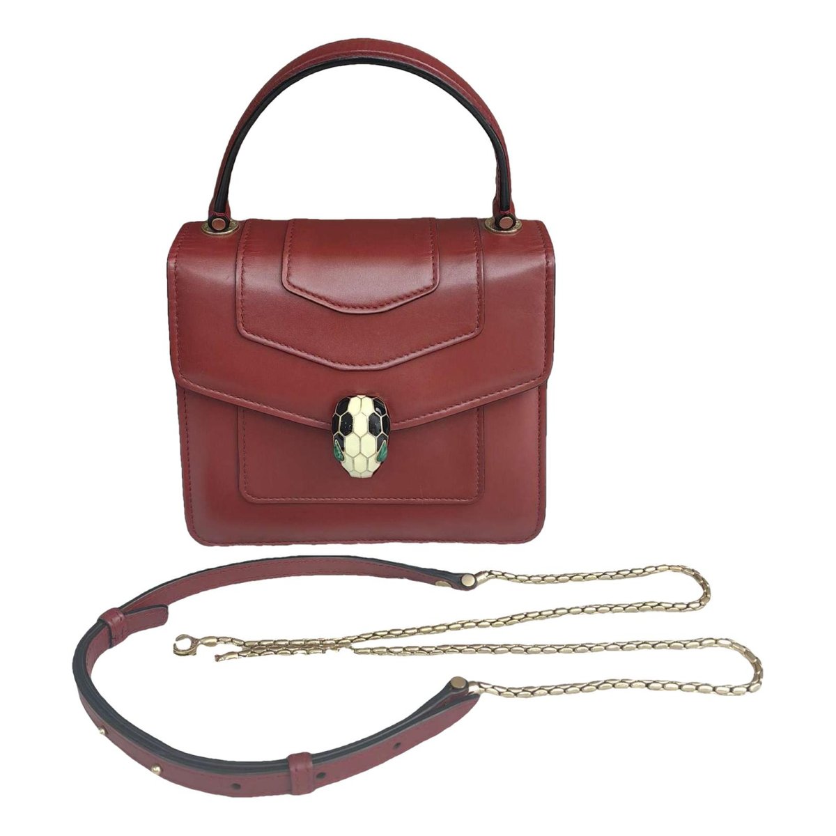 Serpenti leather handbag
