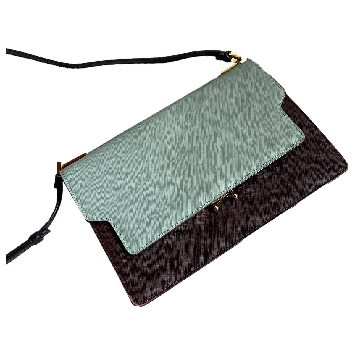 Trunk leather crossbody bag
