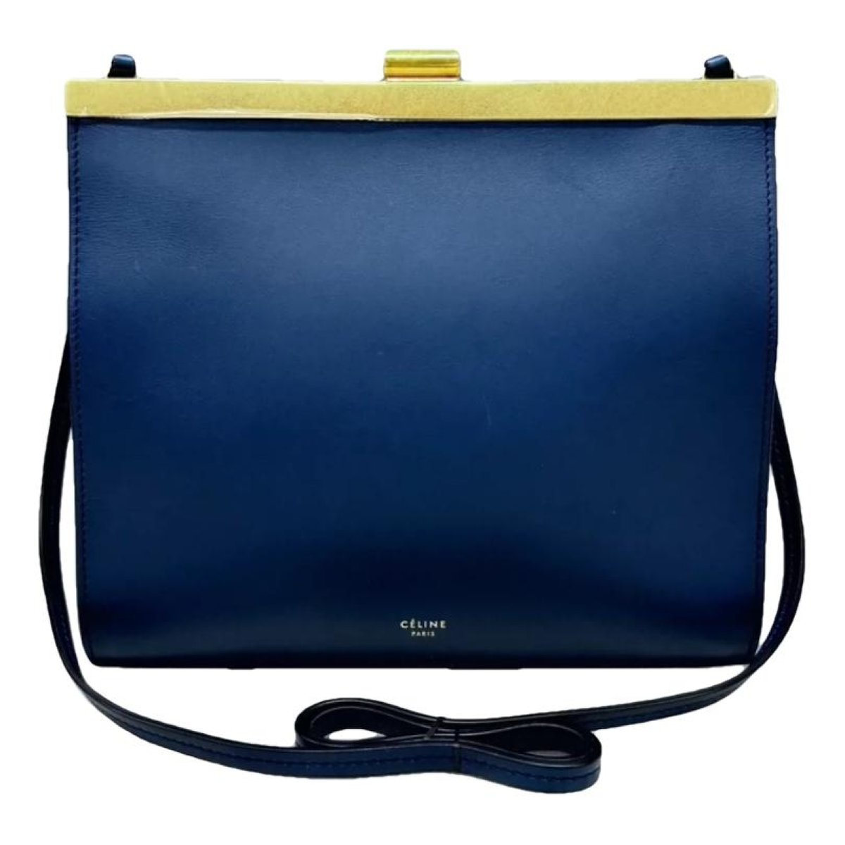 Clasp leather crossbody bag