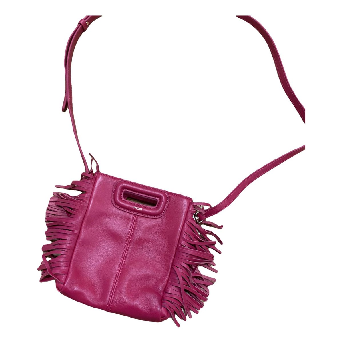Sac M leather clutch bag