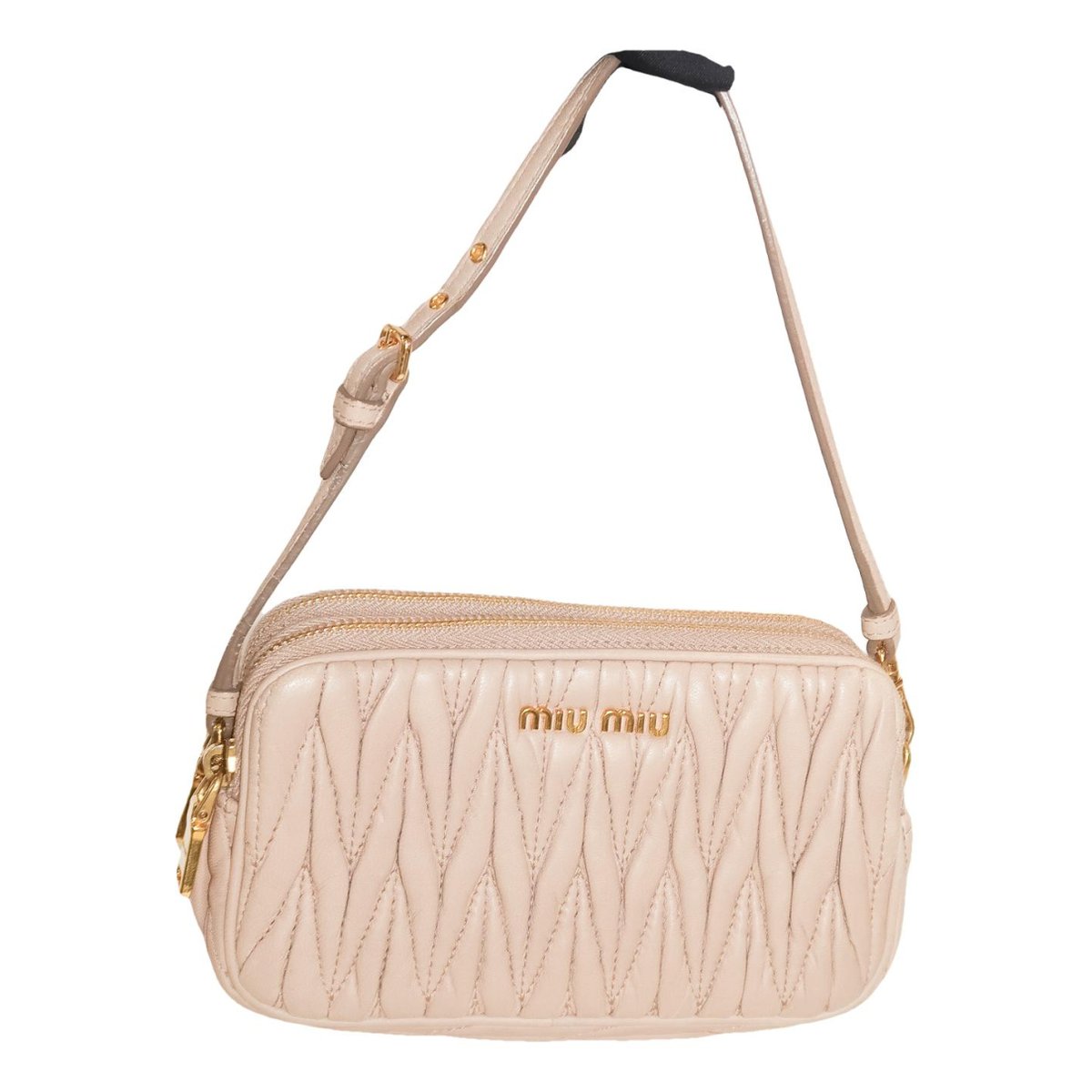 Matelassé leather clutch bag