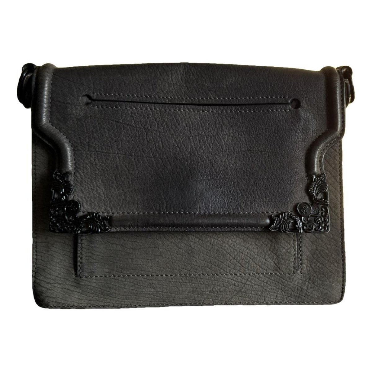 Leather clutch bag