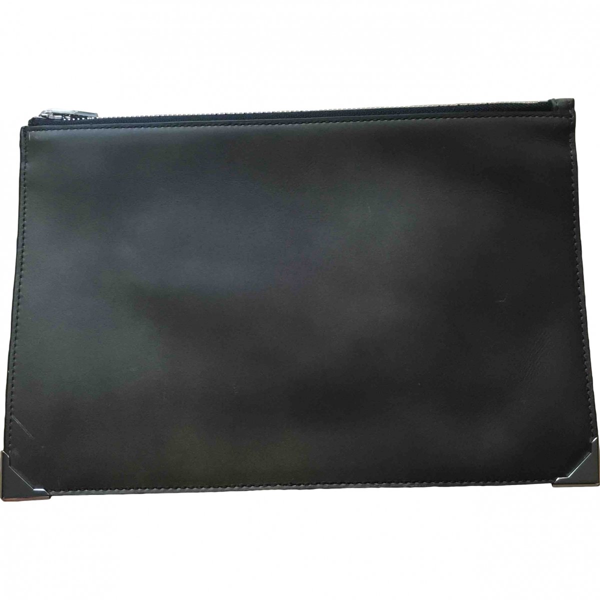 Leather clutch bag