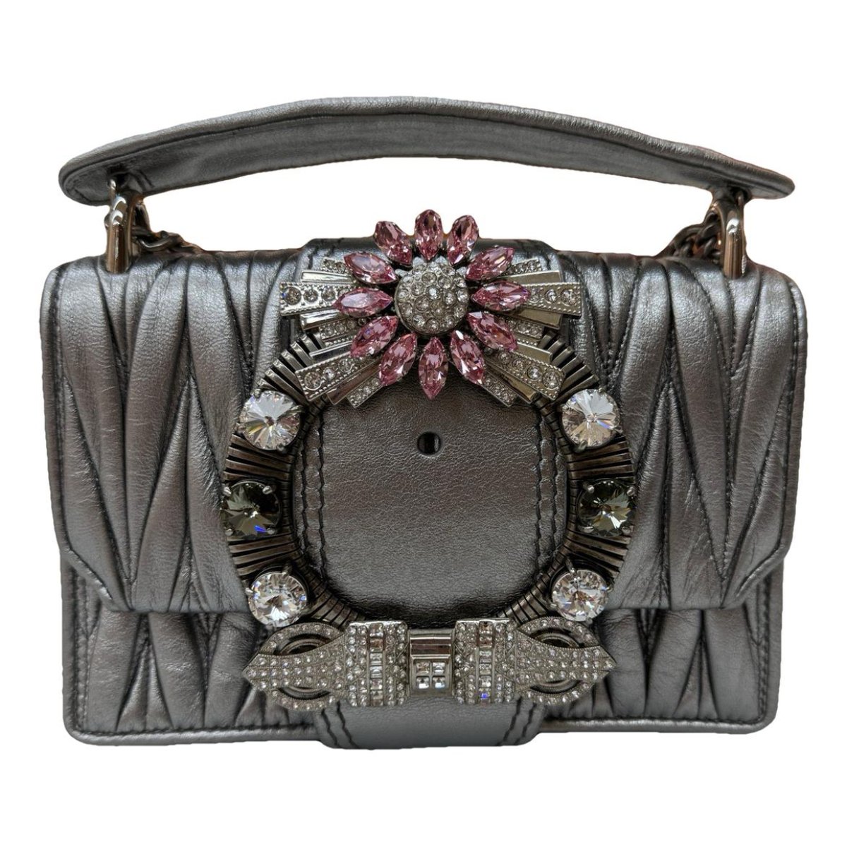Miu Lady leather handbag