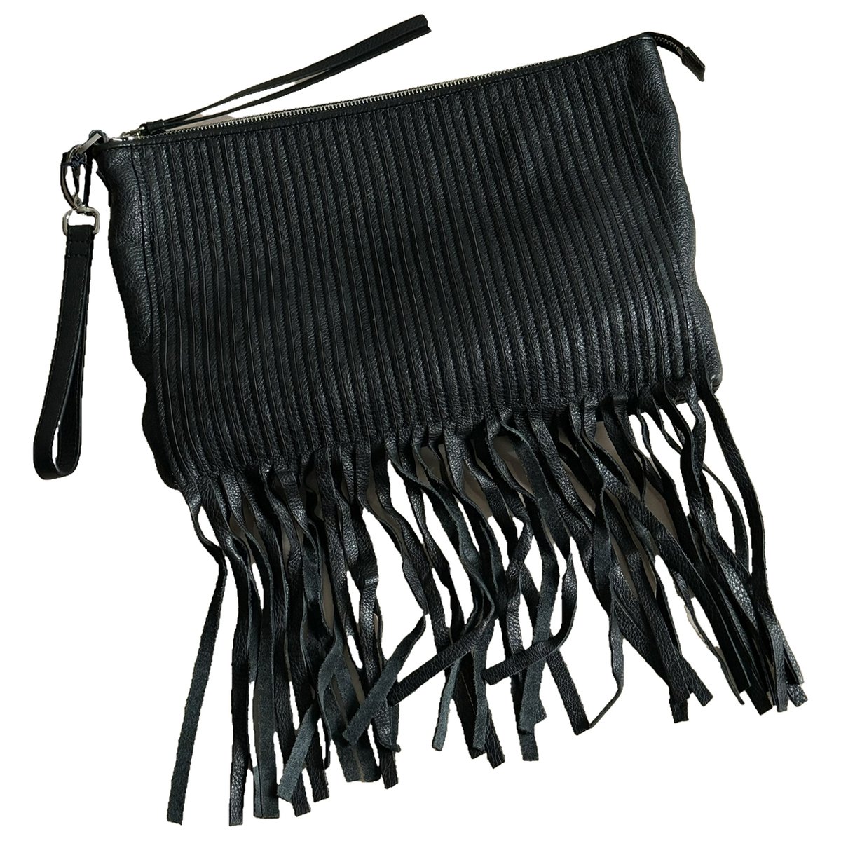 Leather clutch bag