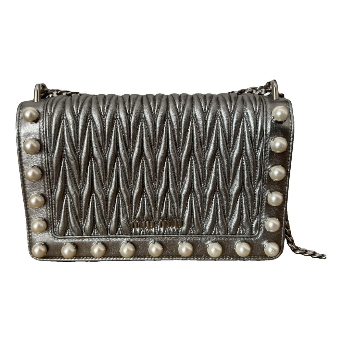 Miu Confidential leather handbag