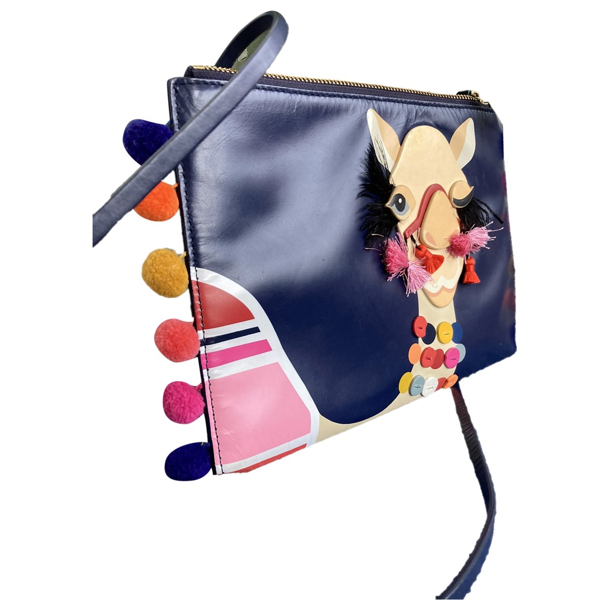 Leather clutch bag