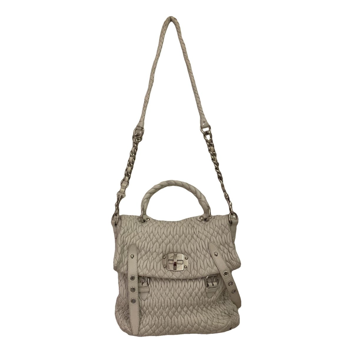 Matelassé leather handbag