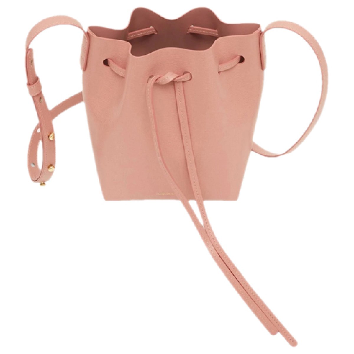 Bucket leather crossbody bag