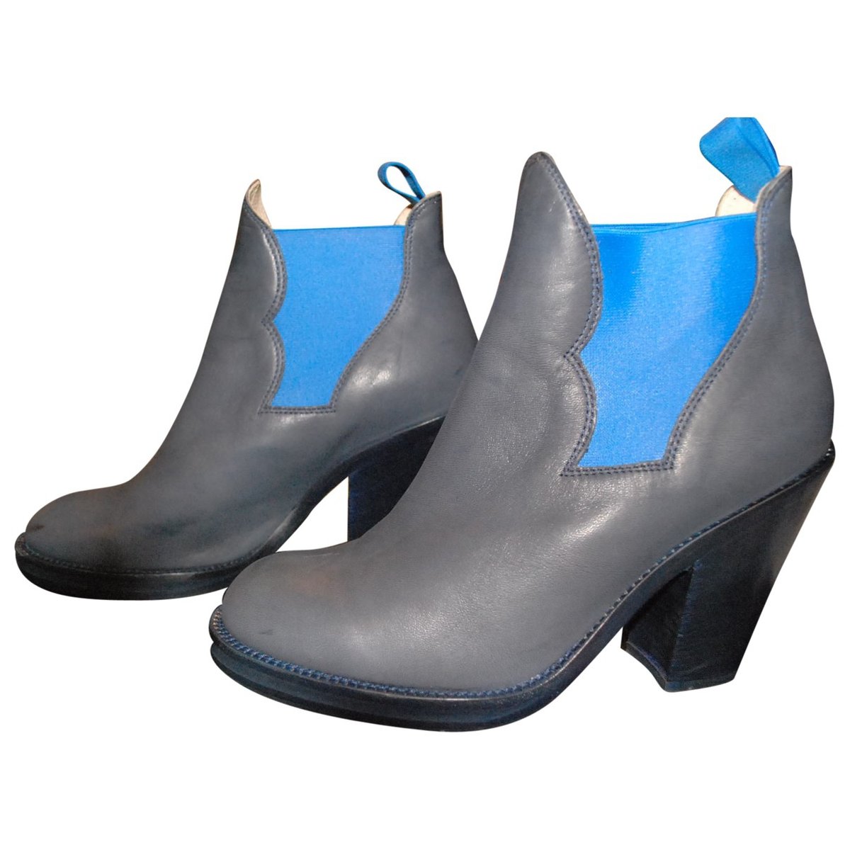 Star leather western boots