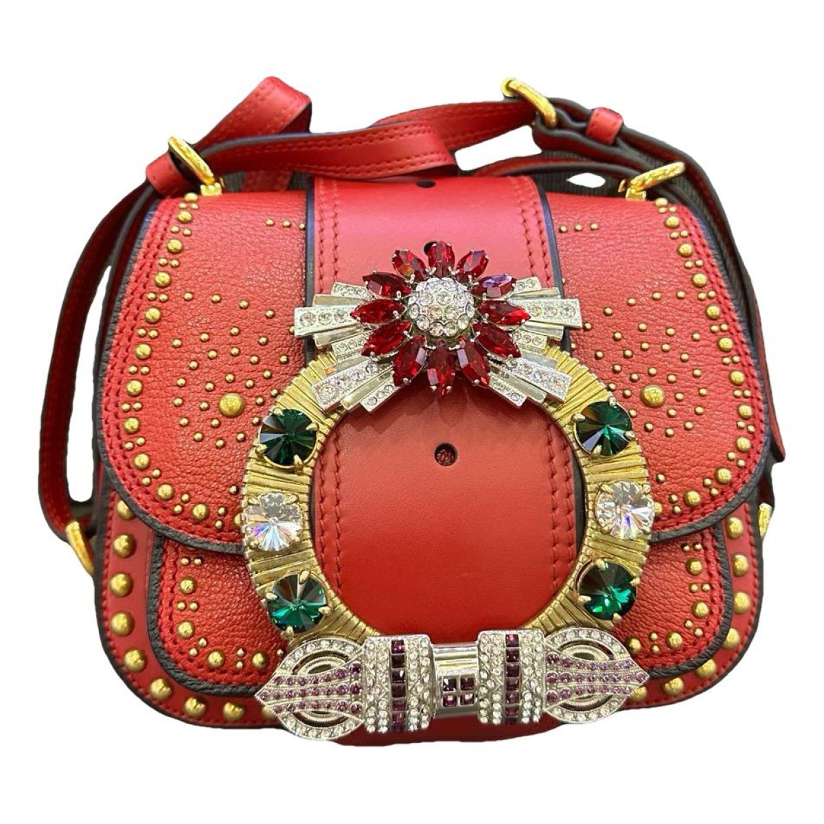 Miu Lady leather handbag