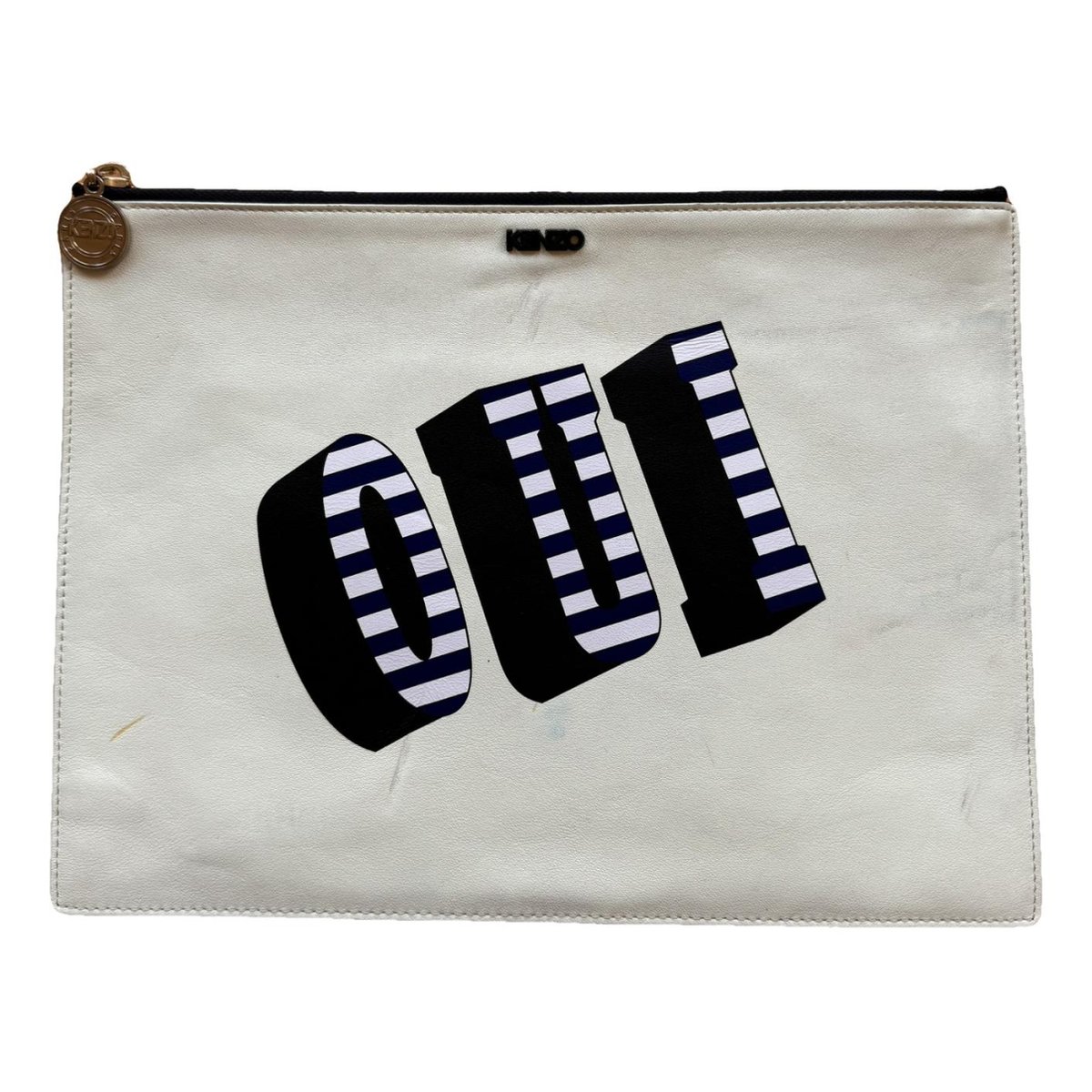 Leather clutch bag
