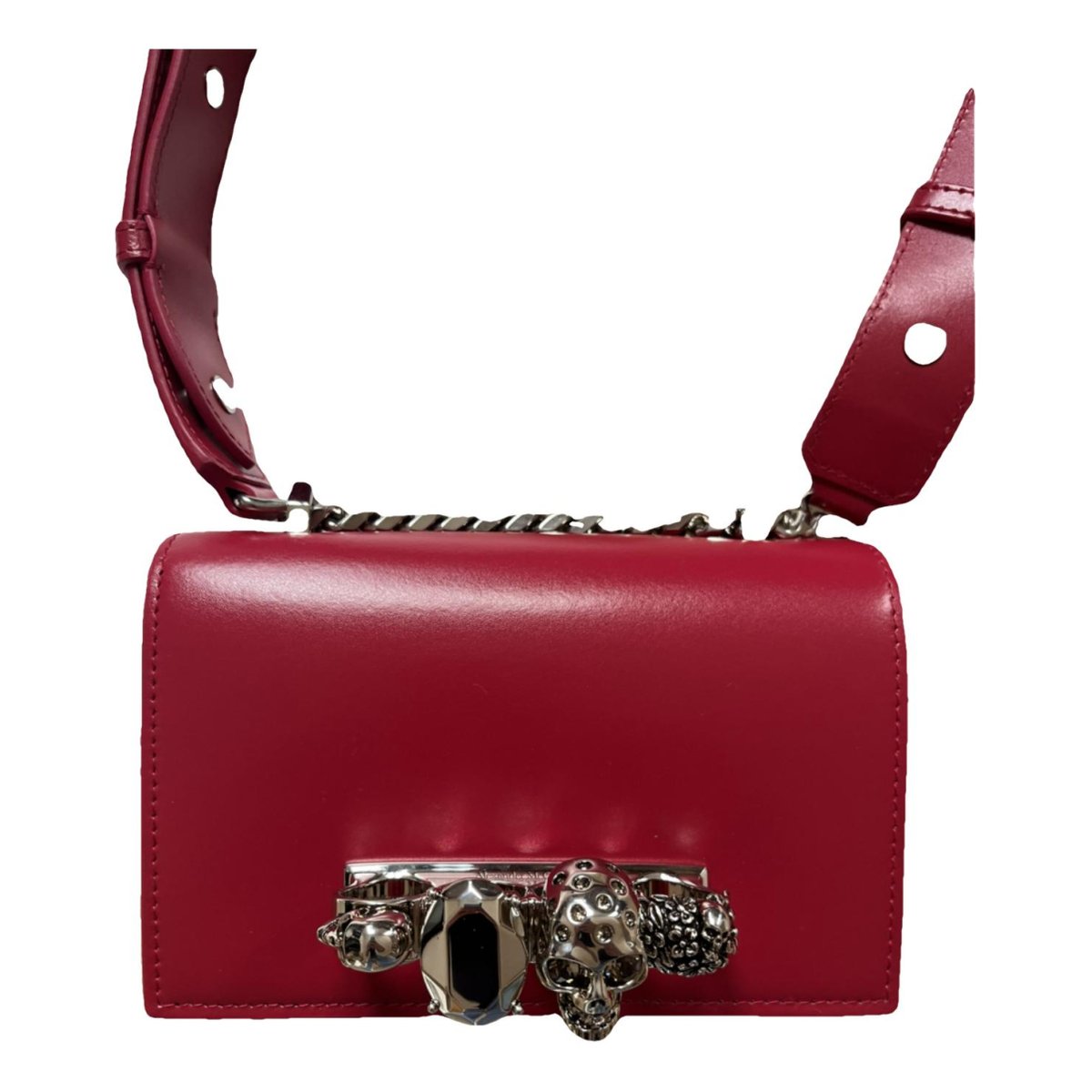 Skull leather handbag