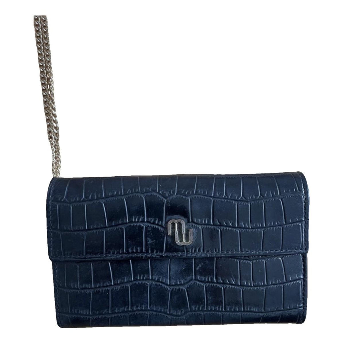 Leather clutch bag