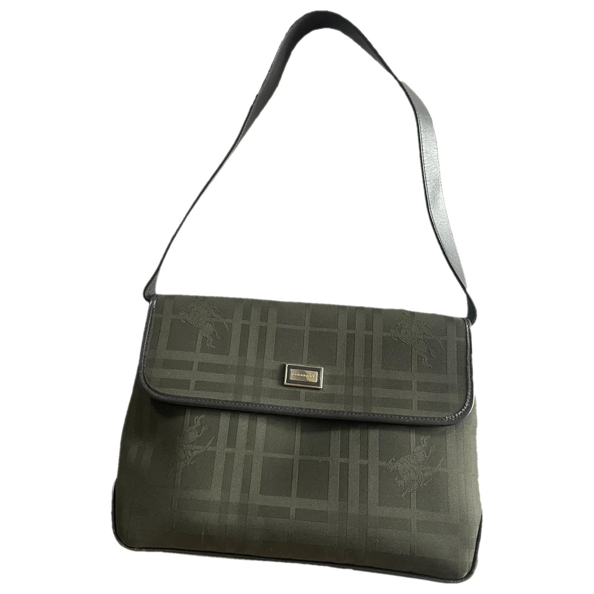 Title leather handbag