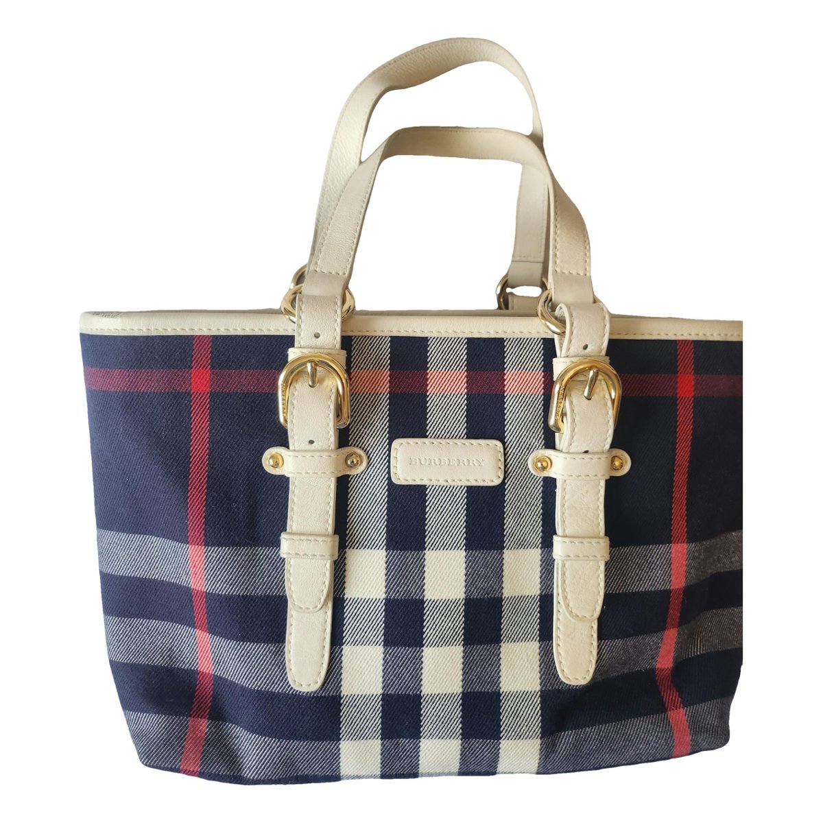 Title leather handbag