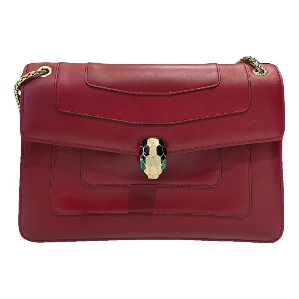 Serpenti leather handbag
