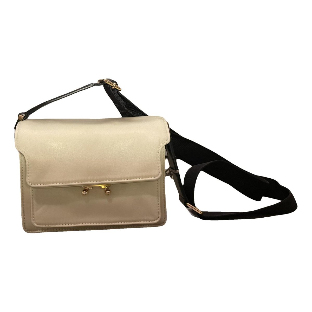 Trunk leather crossbody bag