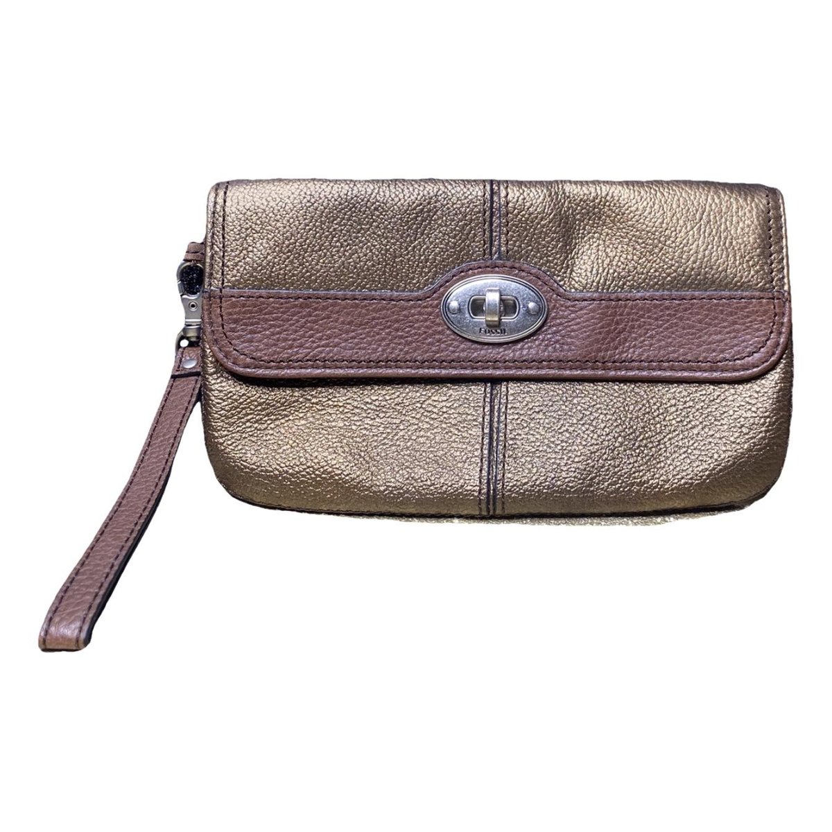 Leather clutch bag