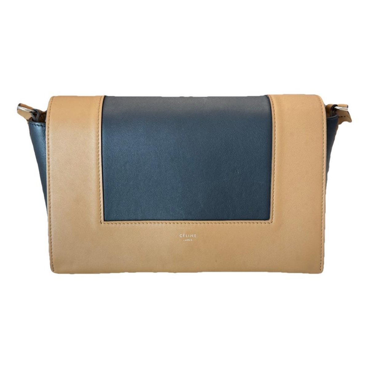Frame leather handbag