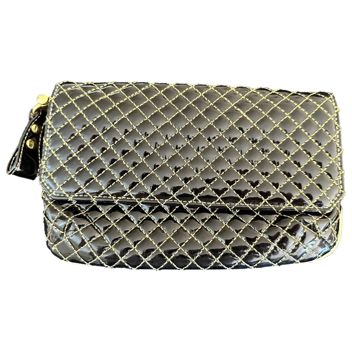 Patent leather clutch bag