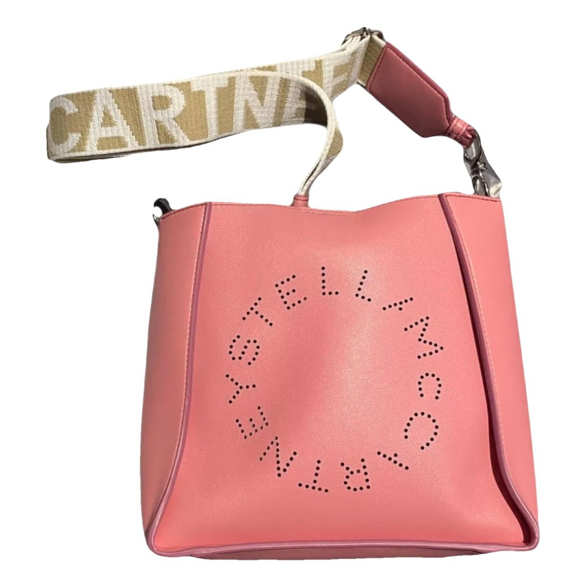 Logo leather handbag