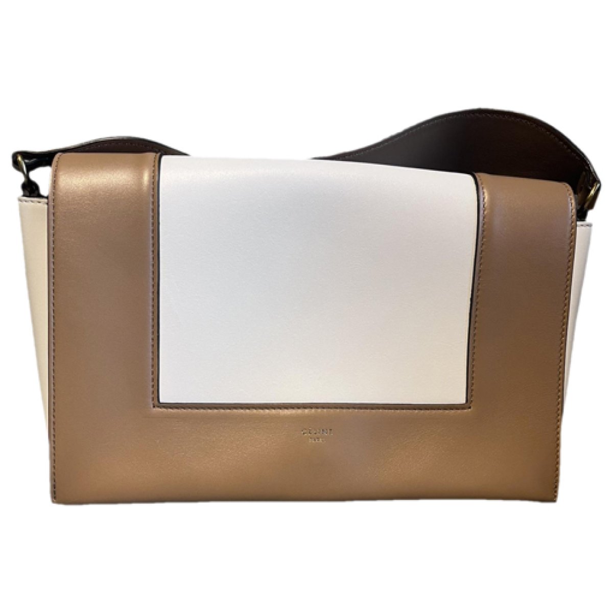 Frame leather handbag