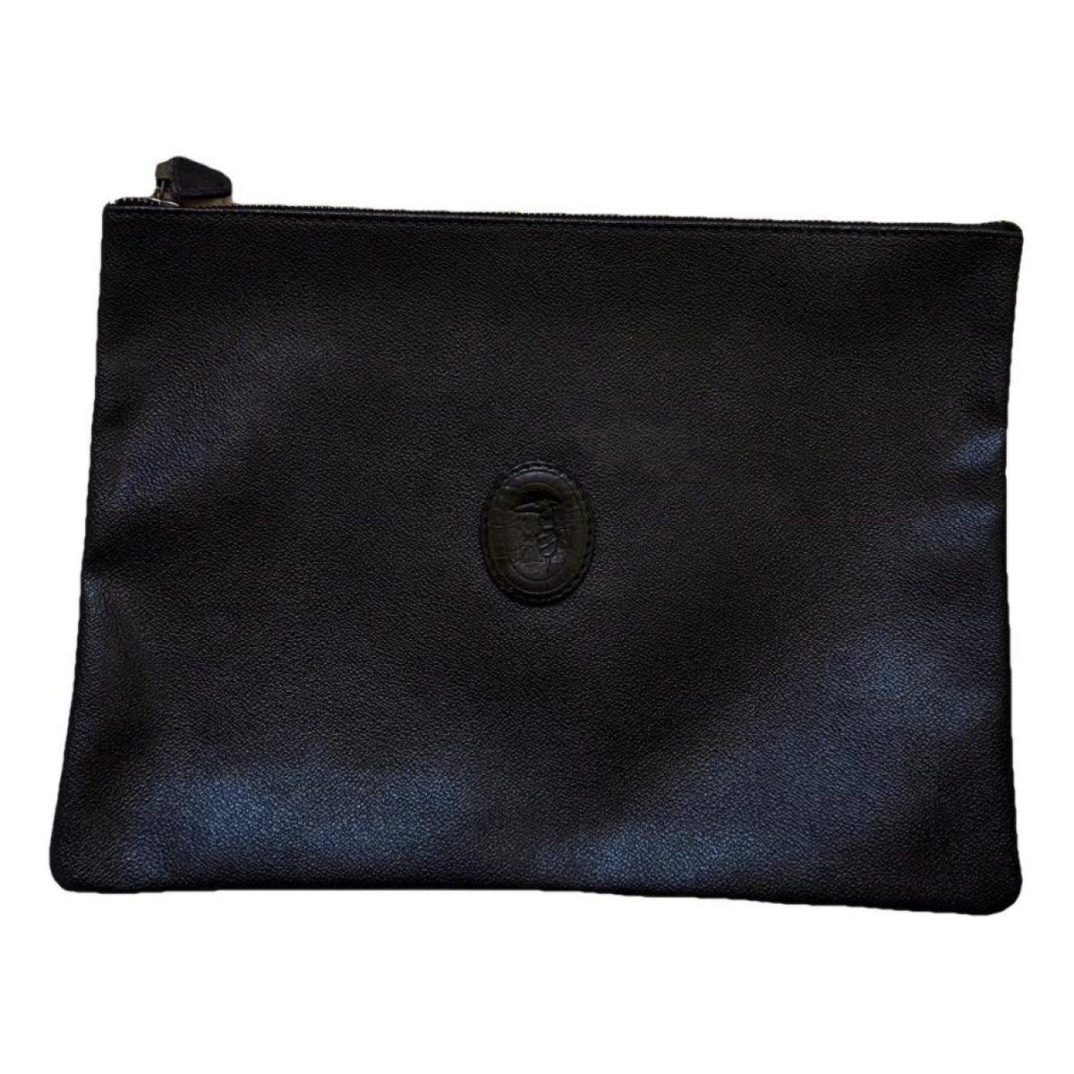 Leather clutch bag