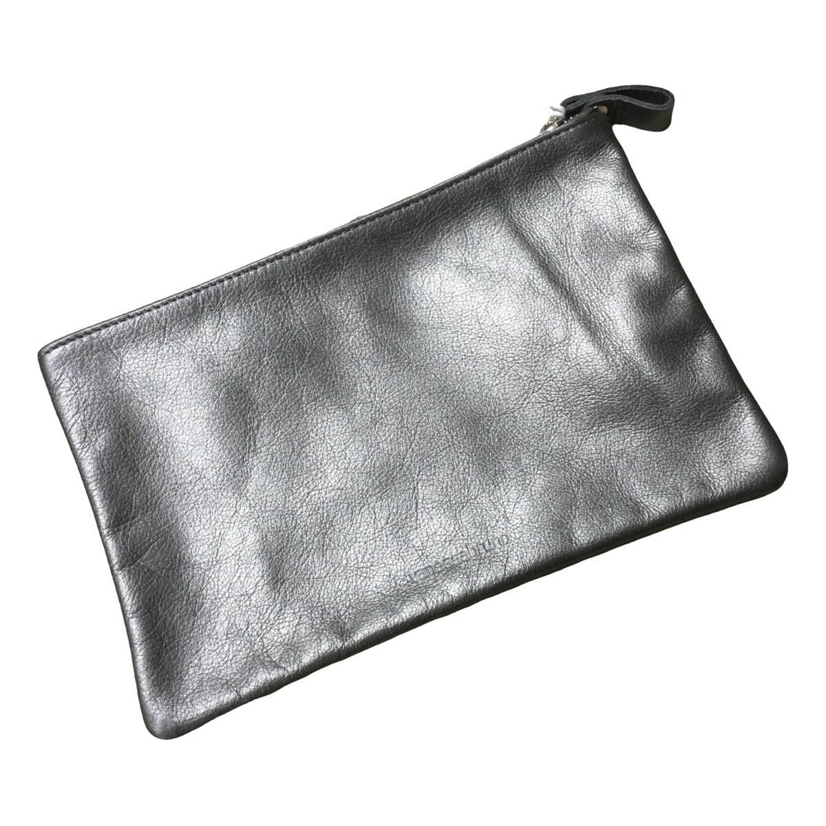 Leather clutch bag