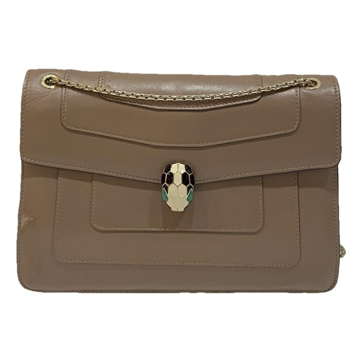 Serpenti leather handbag