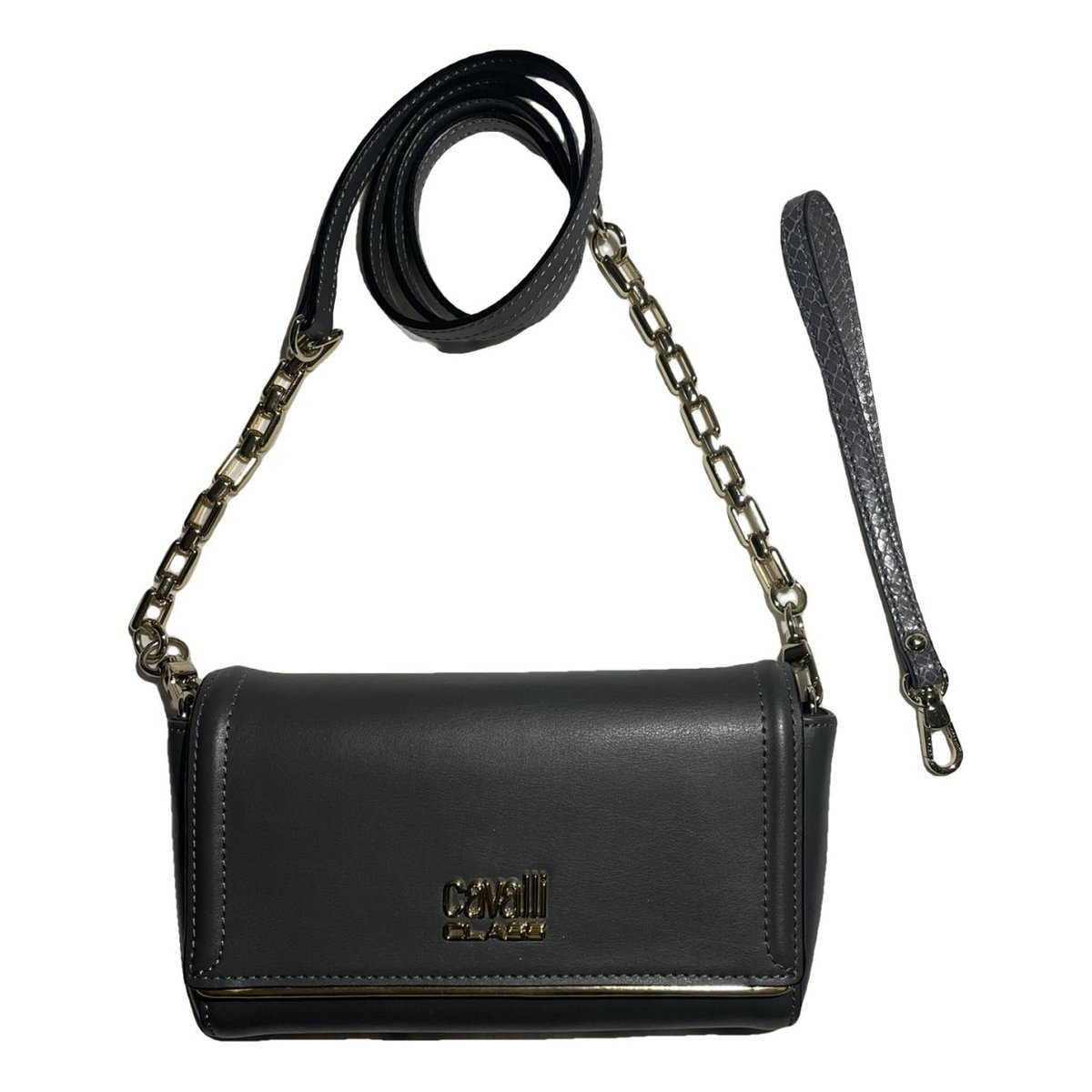 Leather clutch bag