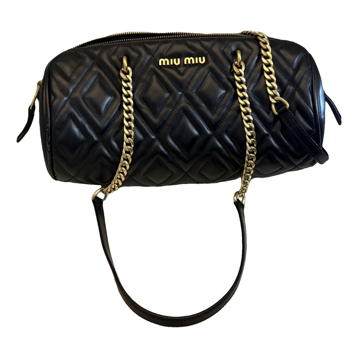 Matelassé leather handbag
