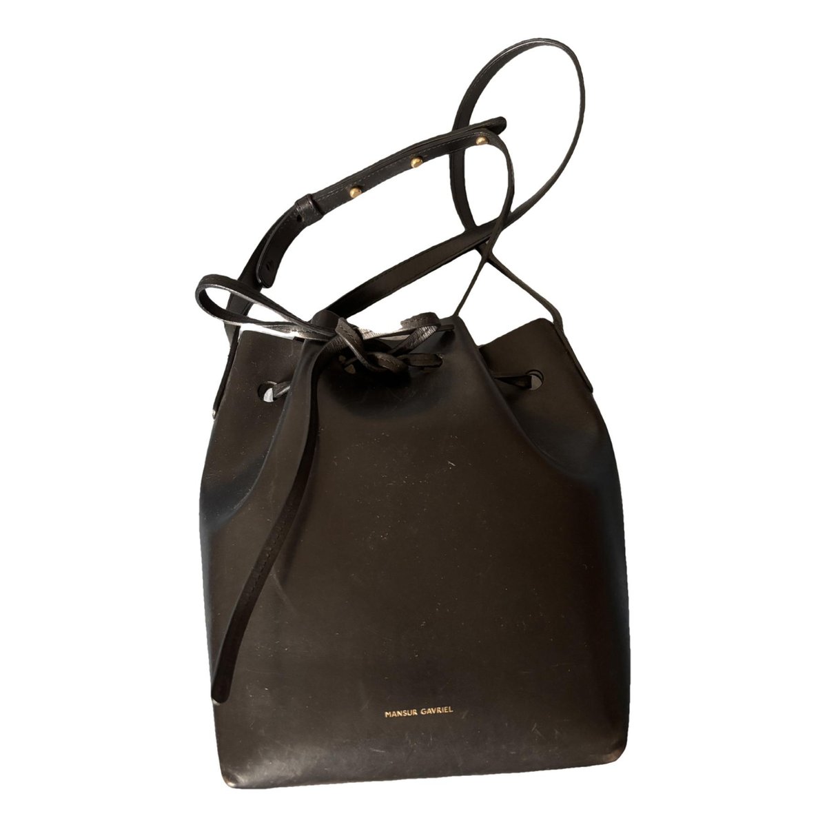 Bucket leather handbag
