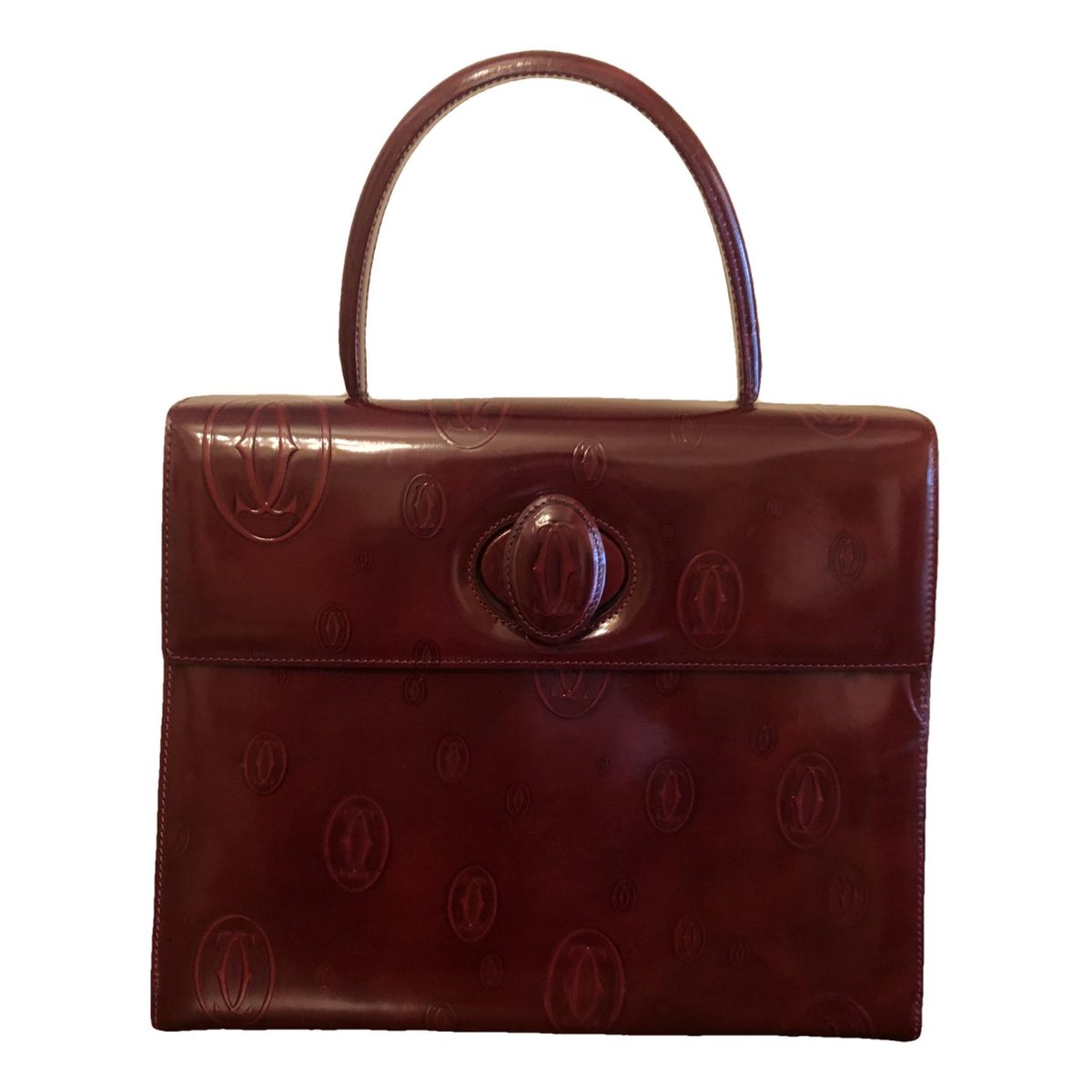 Patent leather handbag