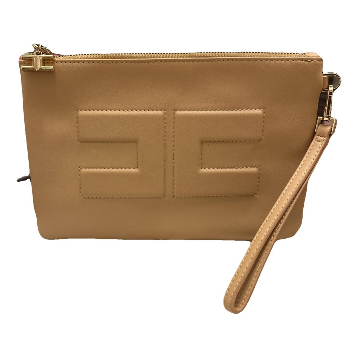 Leather clutch bag