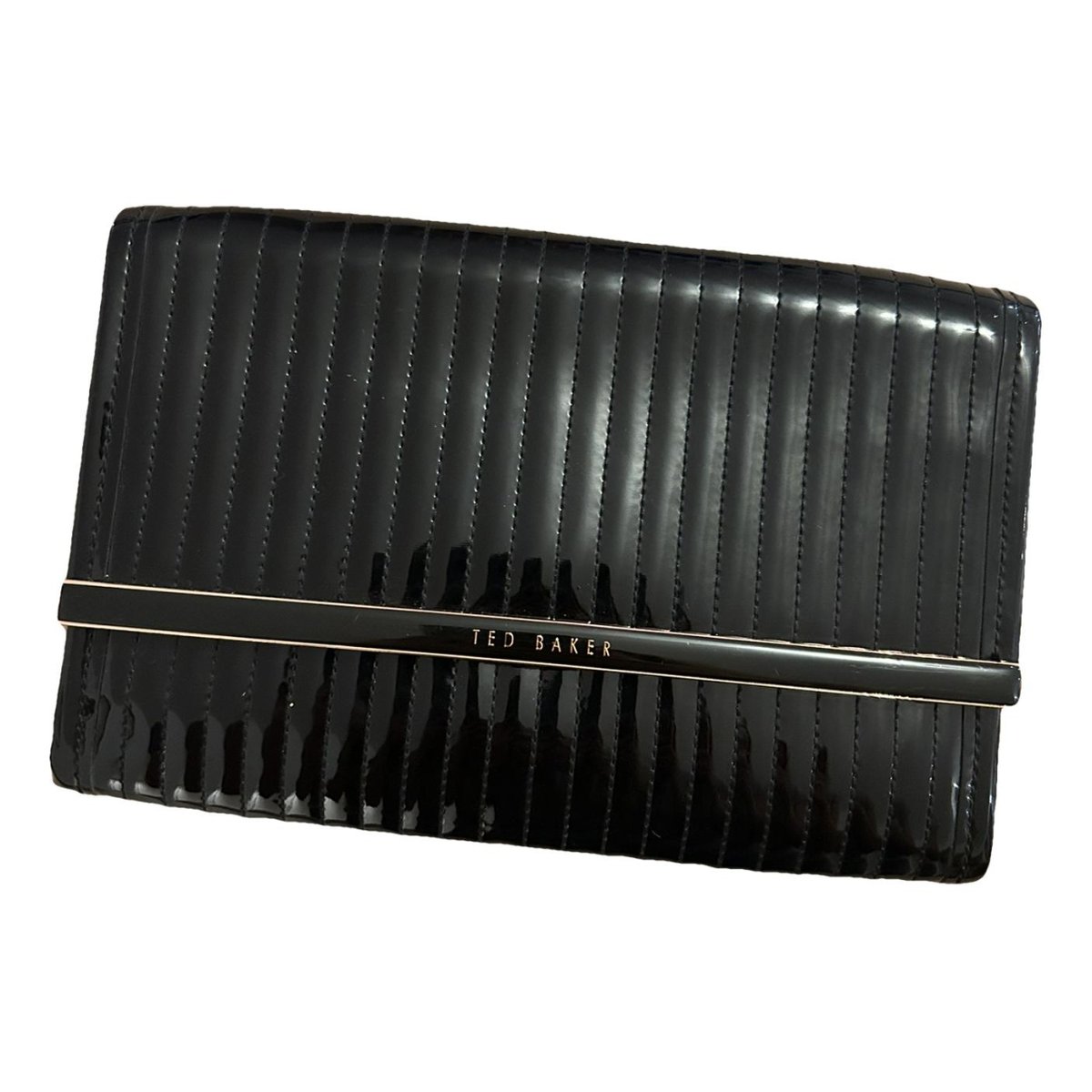 Patent leather clutch bag