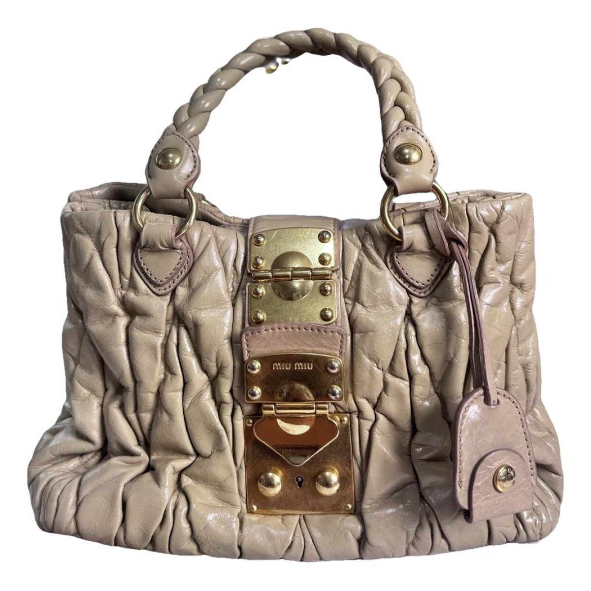 Matelassé leather handbag