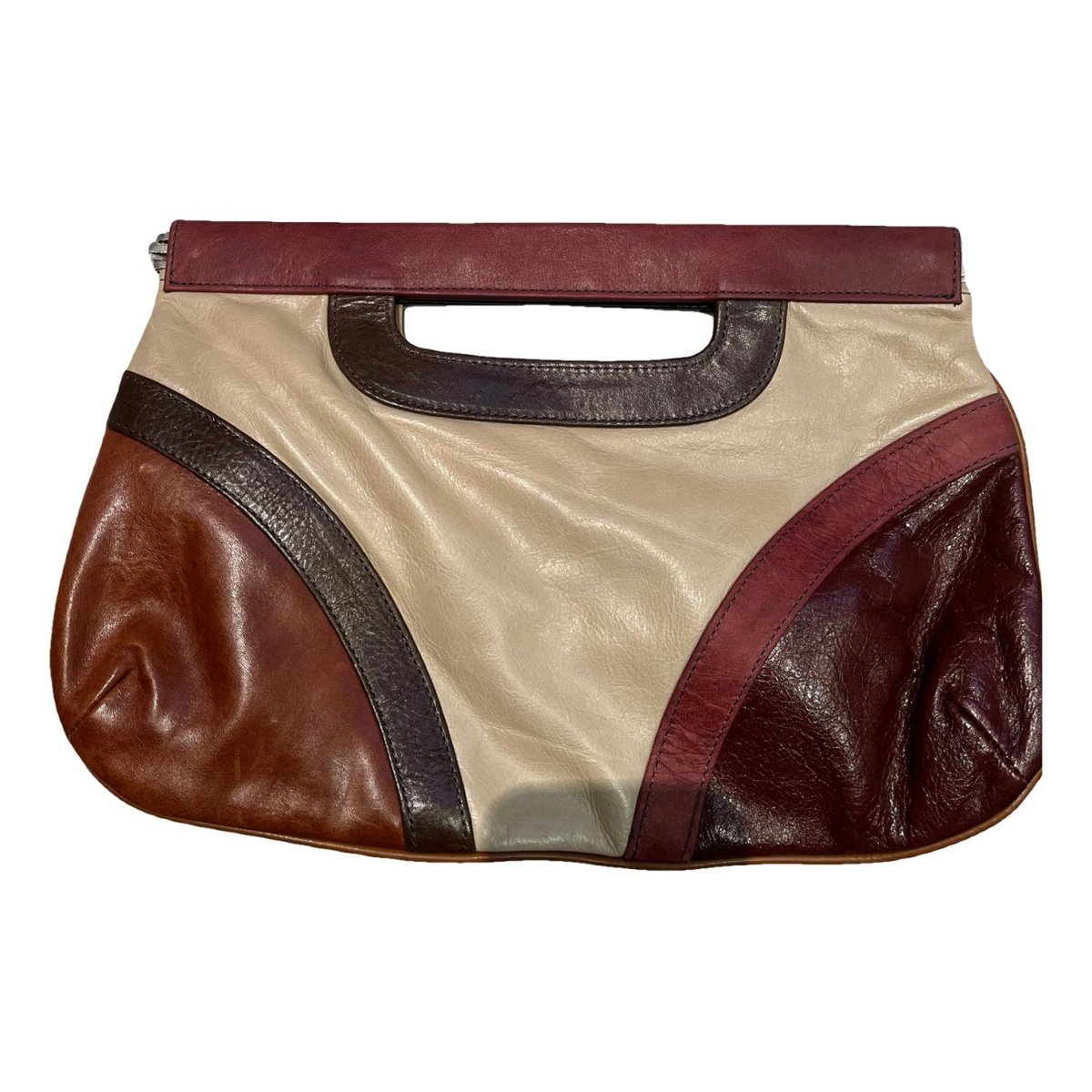 Leather clutch bag