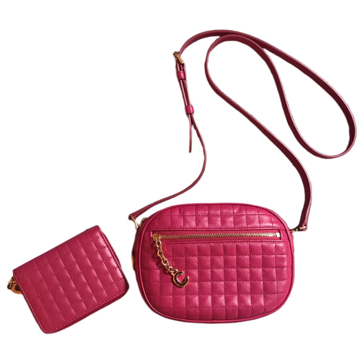 Charm leather crossbody bag