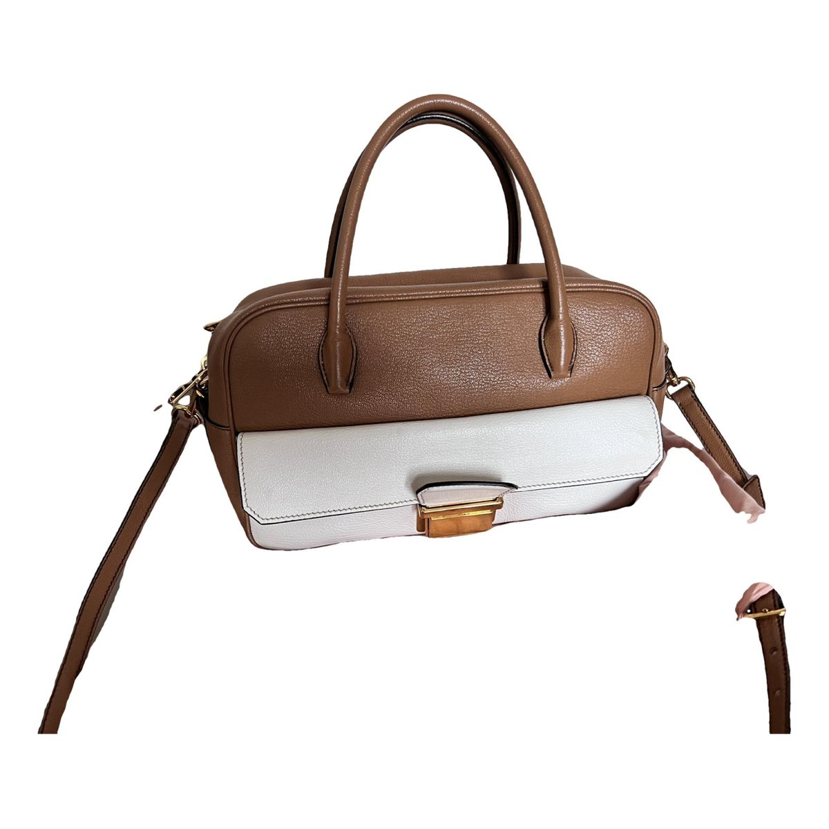 Madras leather handbag