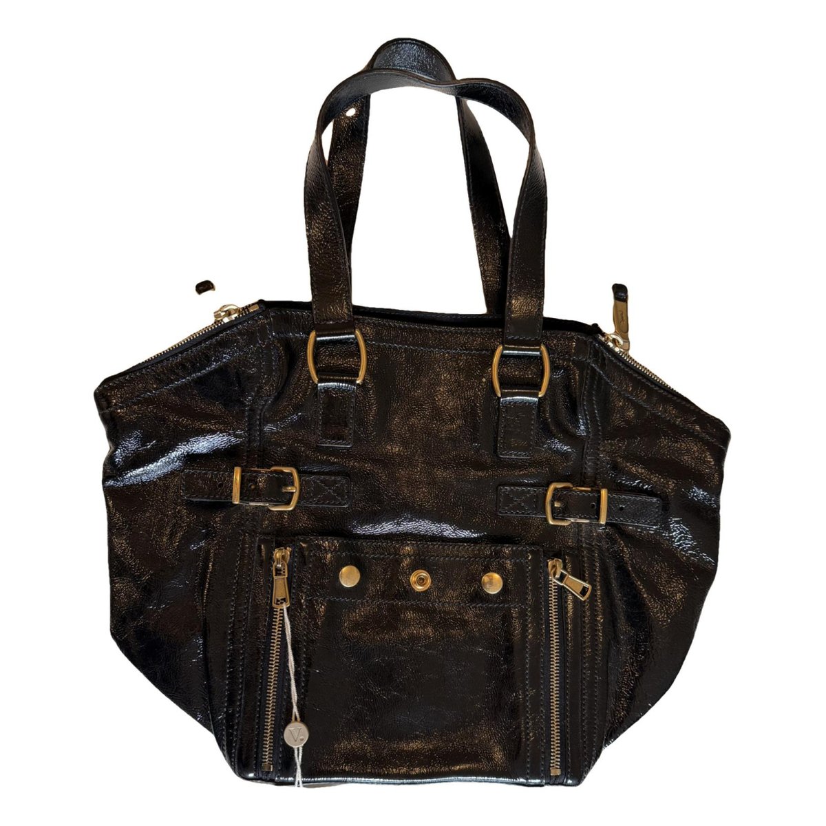 Downtown patent leather handbag