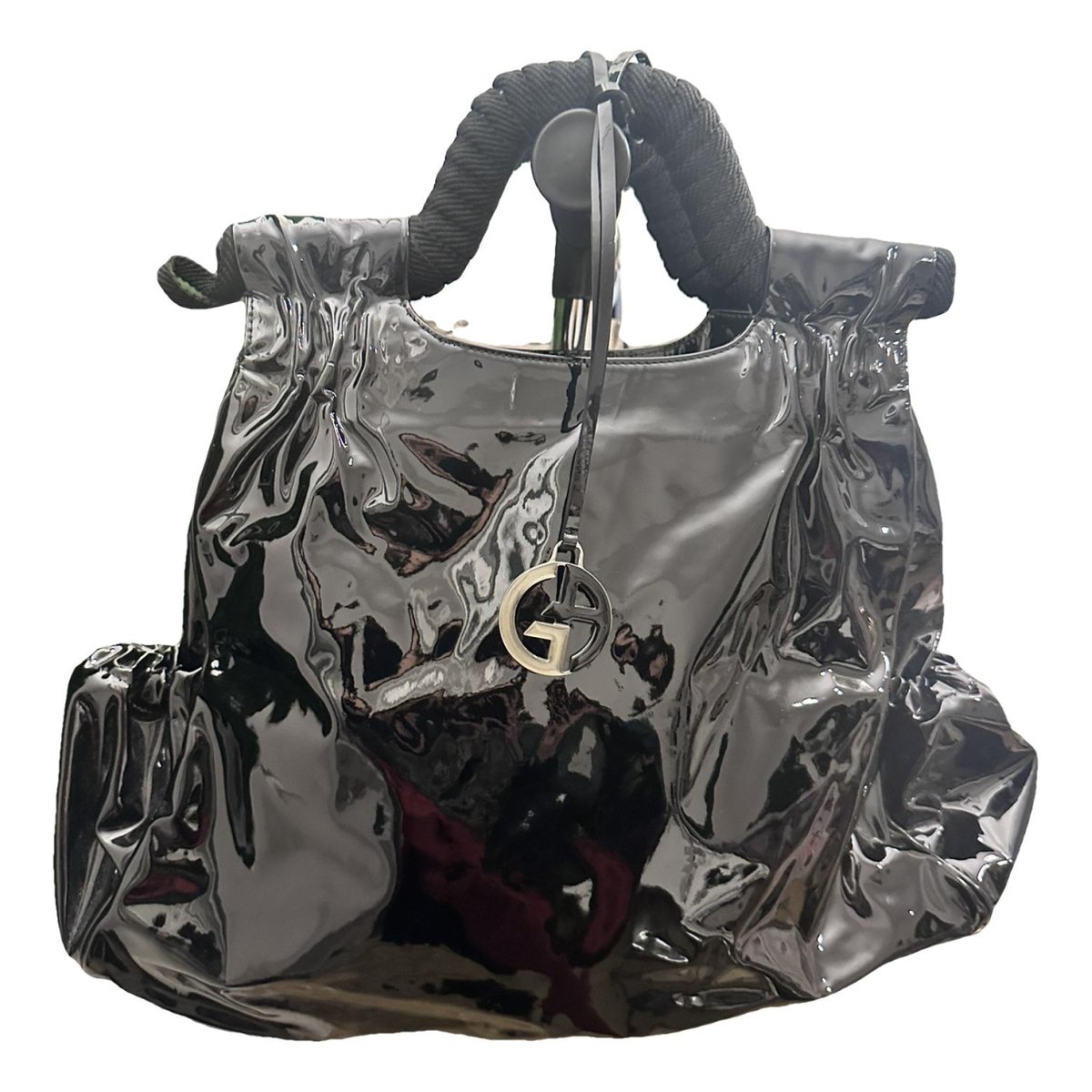 Patent leather handbag